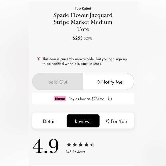 Kate Spade Blue Flower Jacquard Stripe Coated Canvas Large Market Tote - Picture 7 of 7